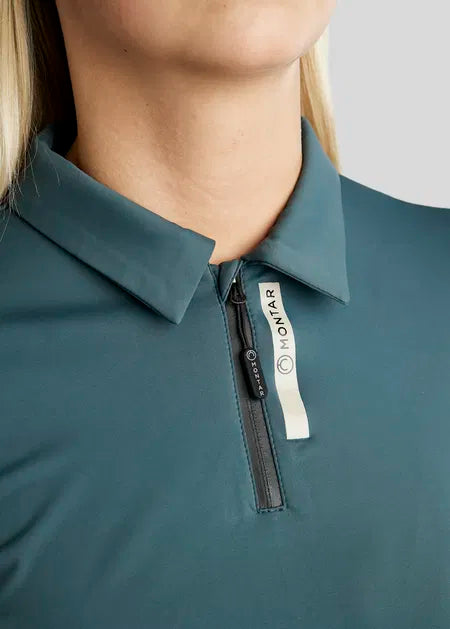 MoStella polo con Mesh Panels - Dark Slate