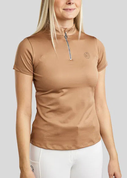 MoBlair Polo con Gun Metal crystals - Latte