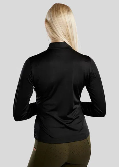 MoGlenda Polo manga larga con Rosegold Caviar Tape - Negro