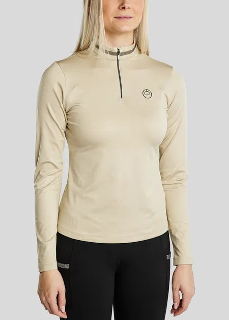 MoGaia Polo Termo con Gun Metal Caviar Tape - Warm Light Grey