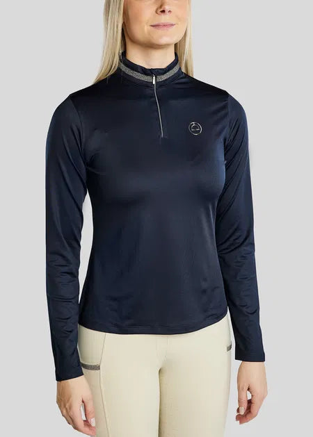 MoGaia Polo Termo con Gun Metal Caviar Tape - Navy