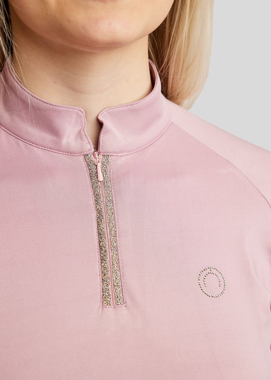 MoLila polo con detalles Champagne Crystal Tape - Candy Pink