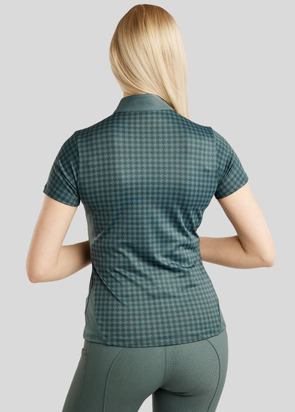 MoHannah polo pata de gallo print - Jade
