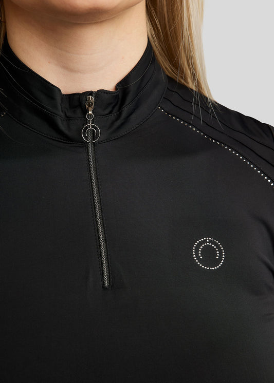 MoPearl polo sin mangas - Negro