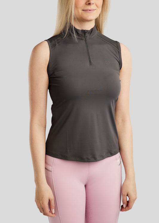 MoPearl polo sin mangas - Slate Grey