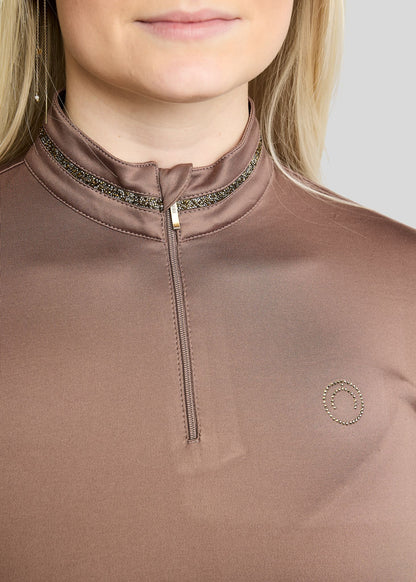 MoVeronica Thermo polo Golden Quarz manga larga - Nougat Brown