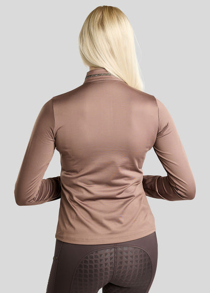 MoVeronica Thermo polo Golden Quarz manga larga - Nougat Brown