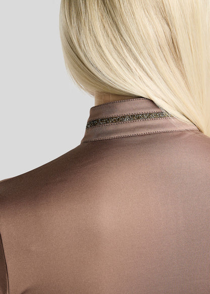 MoVeronica Thermo polo Golden Quarz manga larga - Nougat Brown
