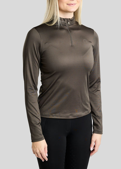 MoVeronica Thermo polo Golden Quarz manga larga - Forest Green