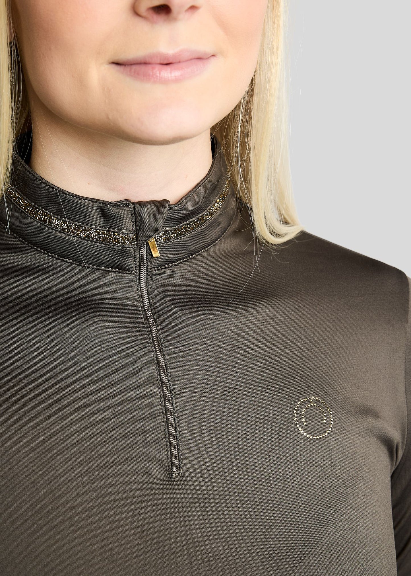 MoVeronica Thermo polo Golden Quarz manga larga - Forest Green