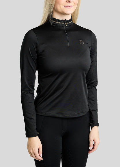 MoVeronica Thermo polo Golden Quarz manga larga - Negro