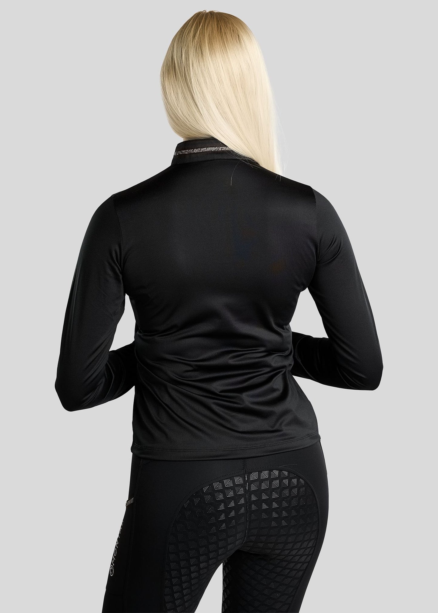 MoVeronica Thermo polo Golden Quarz manga larga - Negro