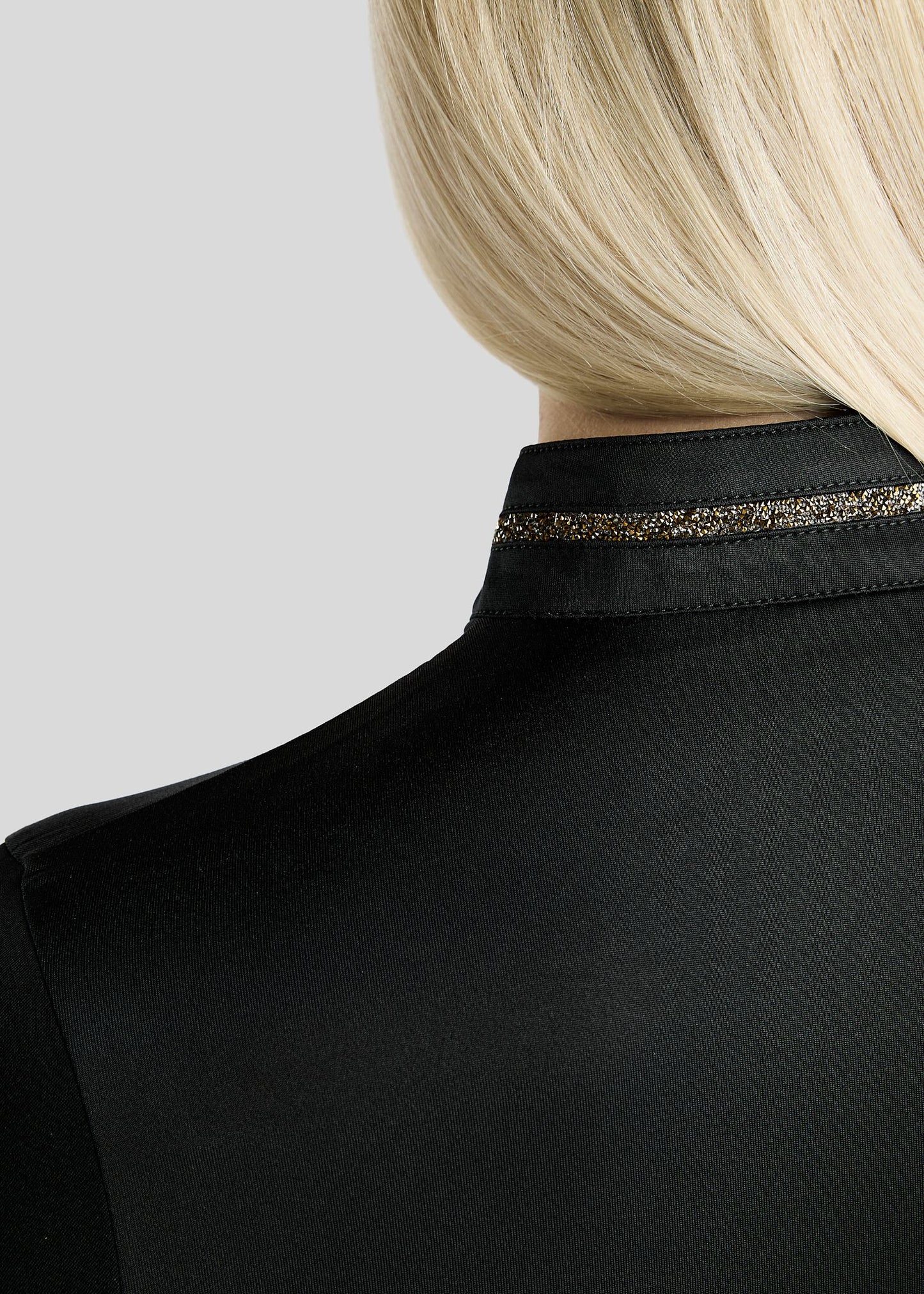 MoVeronica Thermo polo Golden Quarz manga larga - Negro