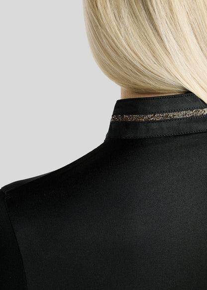 MoVeronica Thermo polo Golden Quarz manga larga - Negro