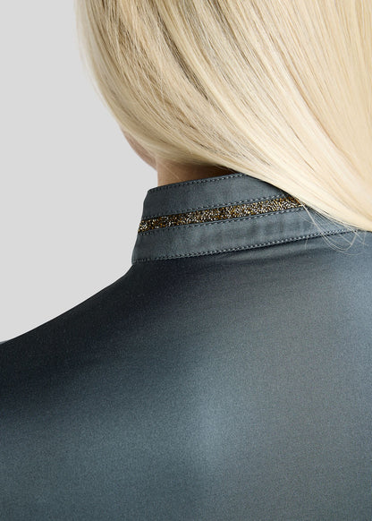 MoVeronica Thermo polo Golden Quarz manga larga - Dark Slate