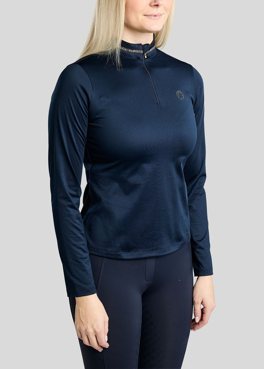 MoVeronica Thermo polo Golden Quarz manga larga - Navy