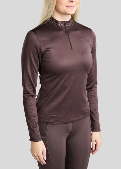 MoVeronica Thermo polo Golden Quarz manga larga - Black Peony