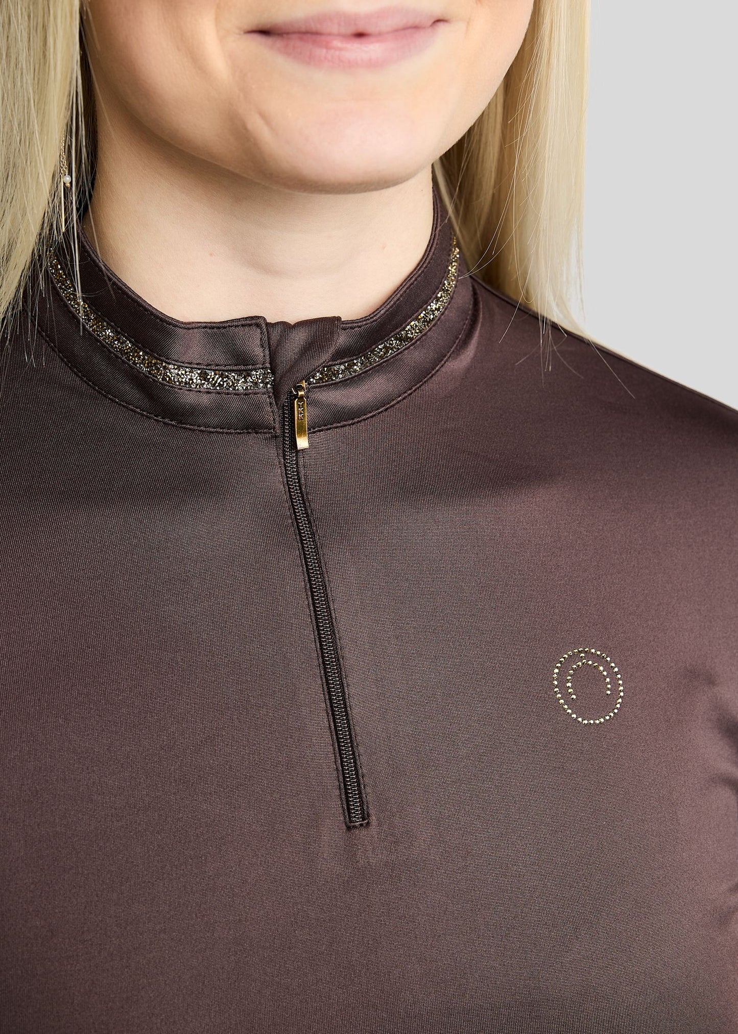 MoVeronica Thermo polo Golden Quarz manga larga - Black Peony