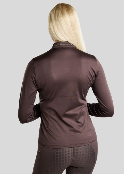 MoVeronica Thermo polo Golden Quarz manga larga - Black Peony