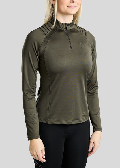 MoWilma Polo manga larga - Forest Green