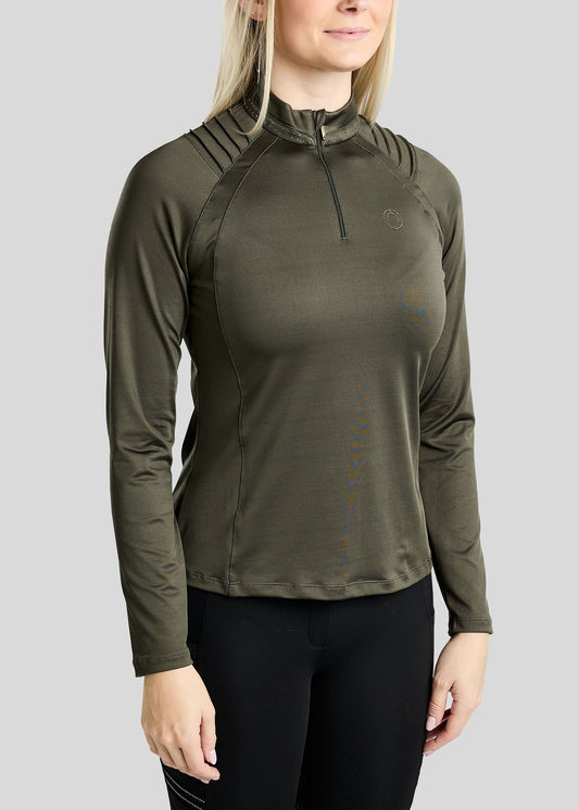 MoWilma Polo manga larga - Forest Green