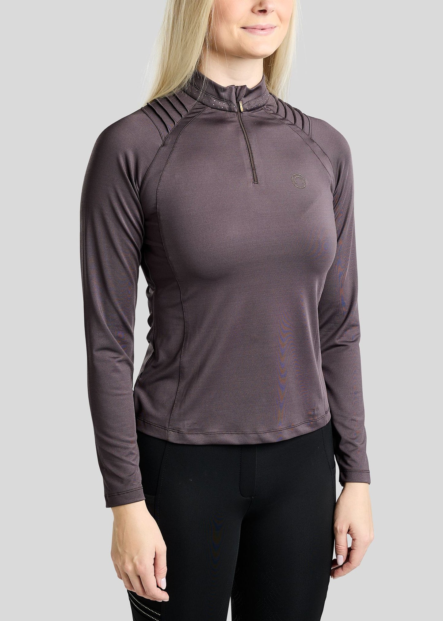 MoWilma Polo manga larga - Black Peony