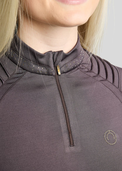 MoWilma Polo manga larga - Black Peony