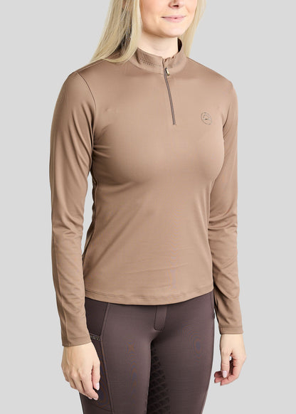 MoEverline Polo manga larga - Nougat Brown