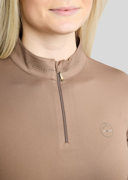 MoEverline Polo manga larga - Nougat Brown