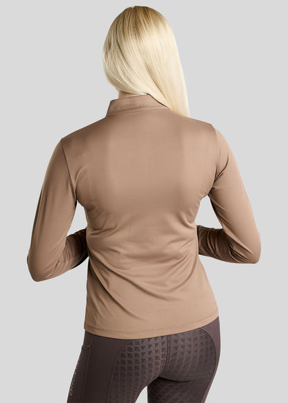 MoEverline Polo manga larga - Nougat Brown