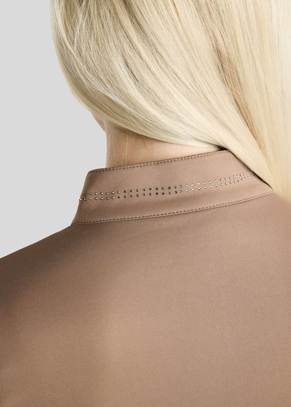MoEverline Polo manga larga - Nougat Brown