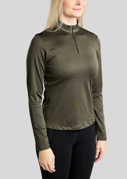 MoEverline Polo manga larga - Forest Green