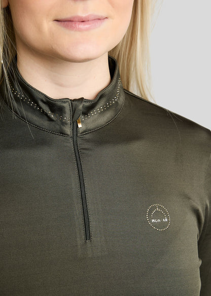 MoEverline Polo manga larga - Forest Green