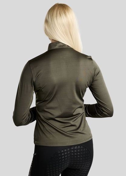 MoEverline Polo manga larga - Forest Green