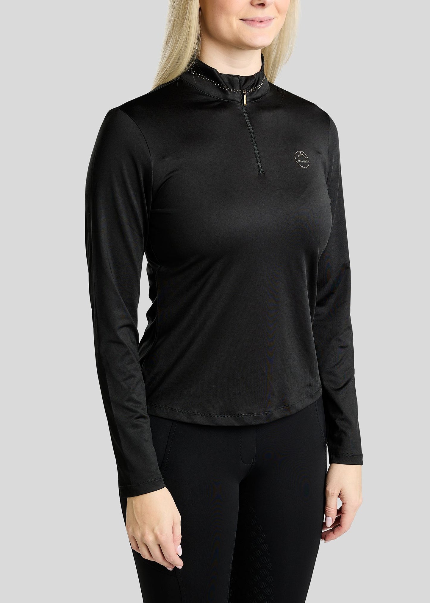 MoEverline Polo manga larga - Negro