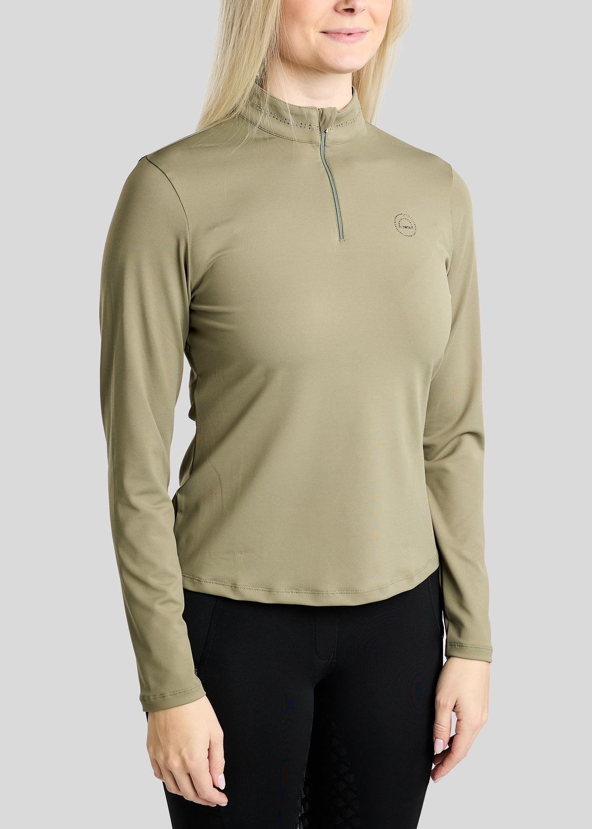 MoEverline Polo manga larga - Dusty Green