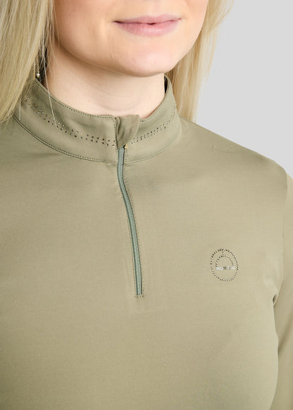 MoEverline Polo manga larga - Dusty Green