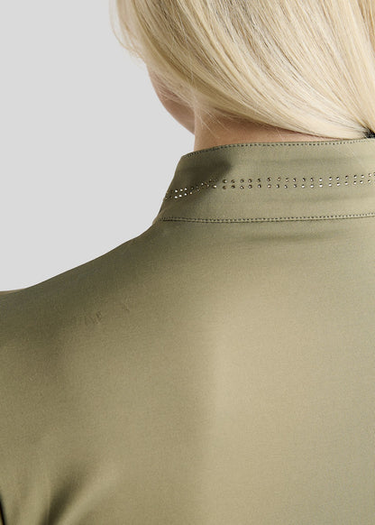 MoEverline Polo manga larga - Dusty Green