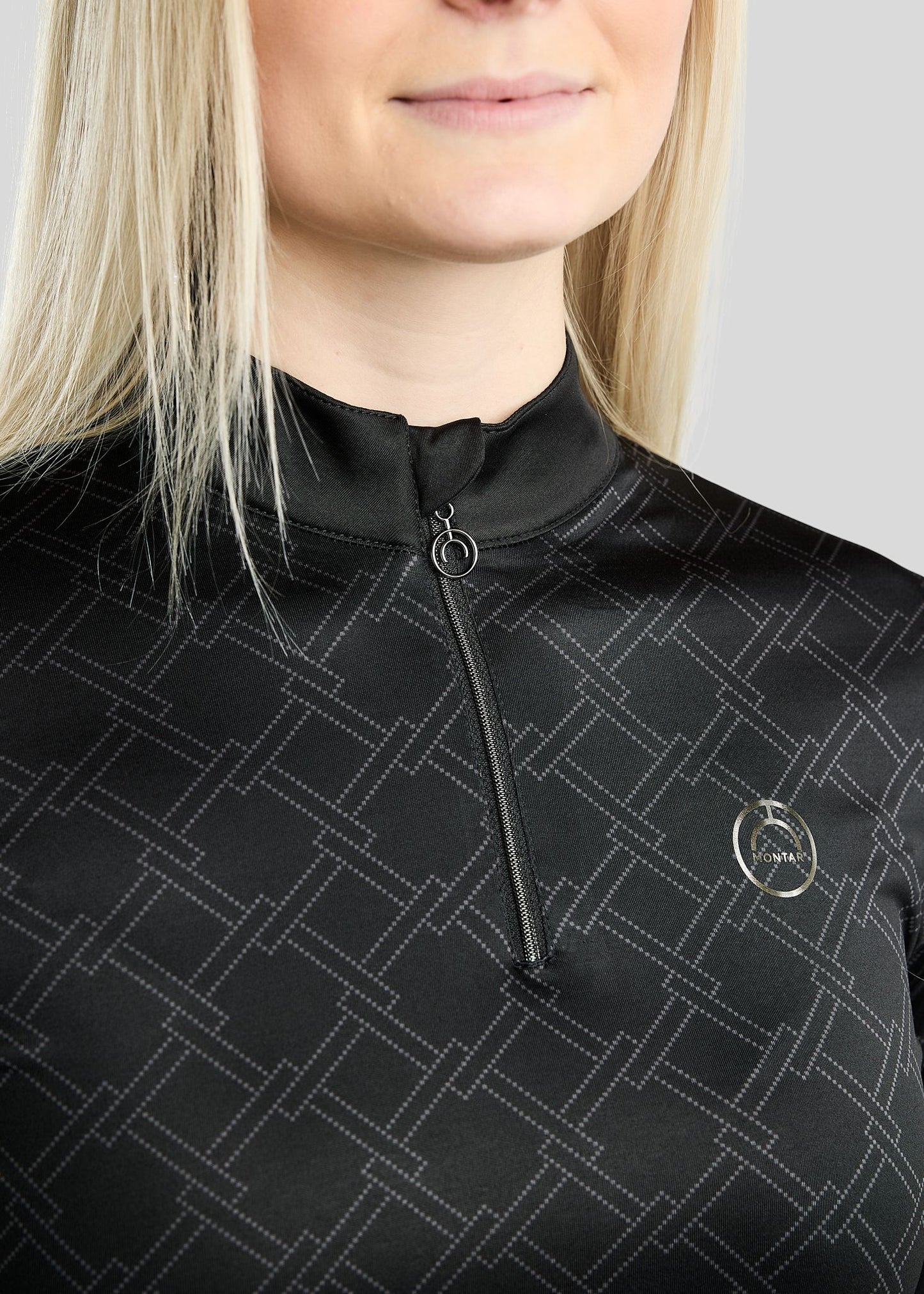 MeLeia Polo Ternet Lumber Check manga larga - Negro