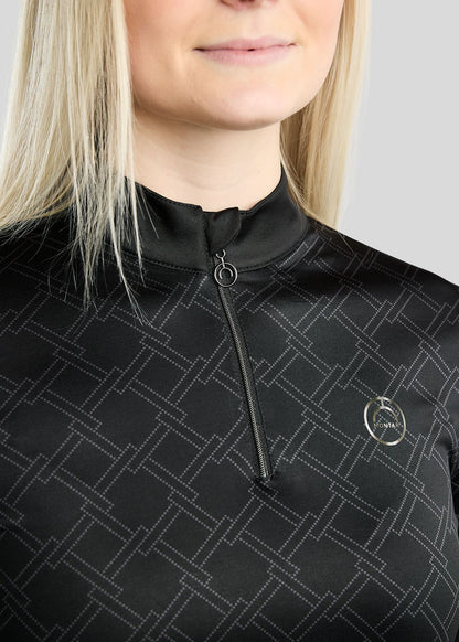 MeLeia Polo Ternet Lumber Check manga larga - Negro