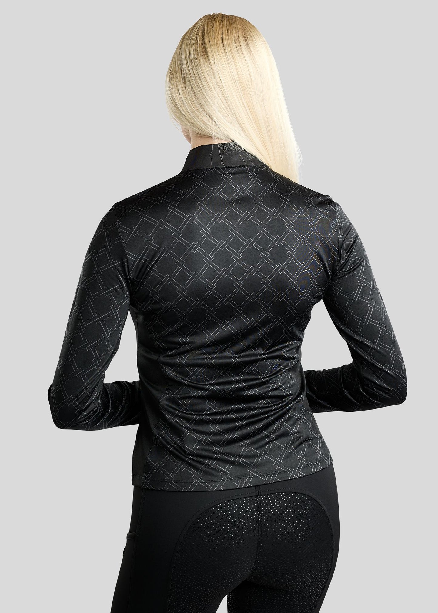 MeLeia Polo Ternet Lumber Check manga larga - Negro