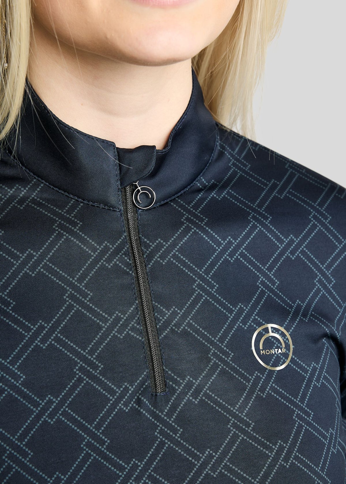 MeLeia Polo Ternet Lumber Check manga larga - Navy