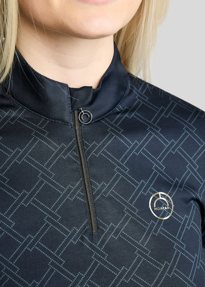 MeLeia Polo Ternet Lumber Check manga larga - Navy