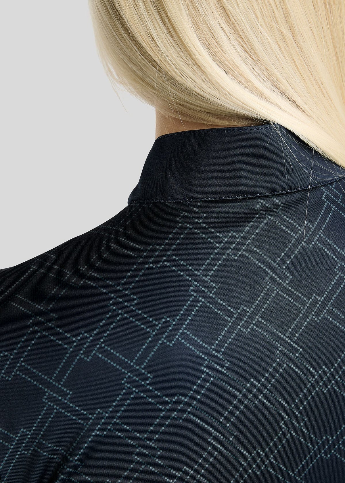 MeLeia Polo Ternet Lumber Check manga larga - Navy