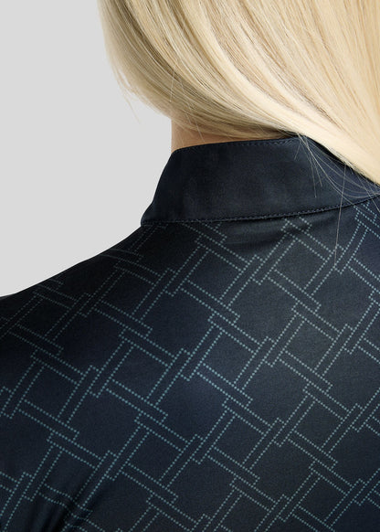 MeLeia Polo Ternet Lumber Check manga larga - Navy