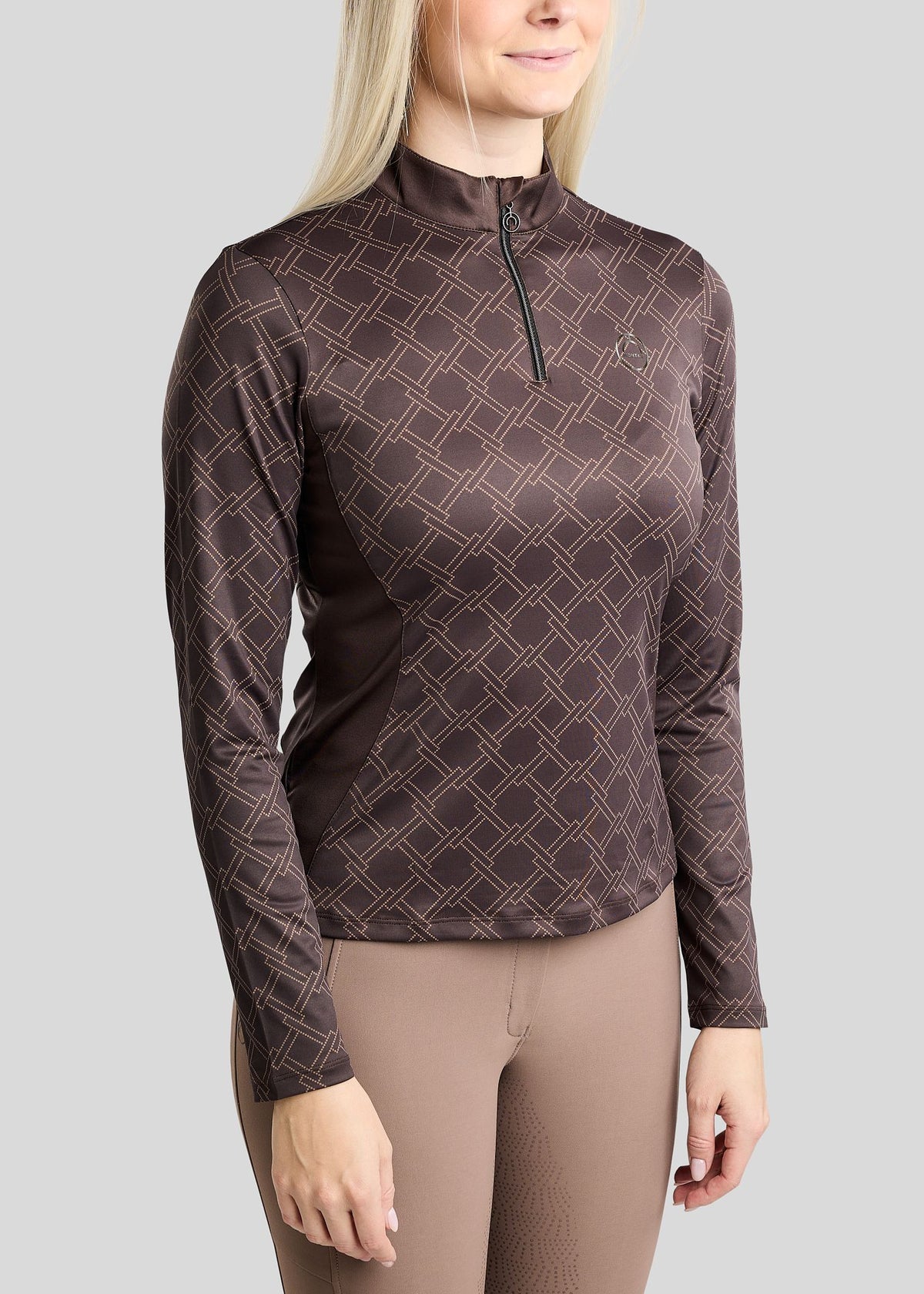 MeLeia Polo Ternet Lumber Check manga larga - Black Peony
