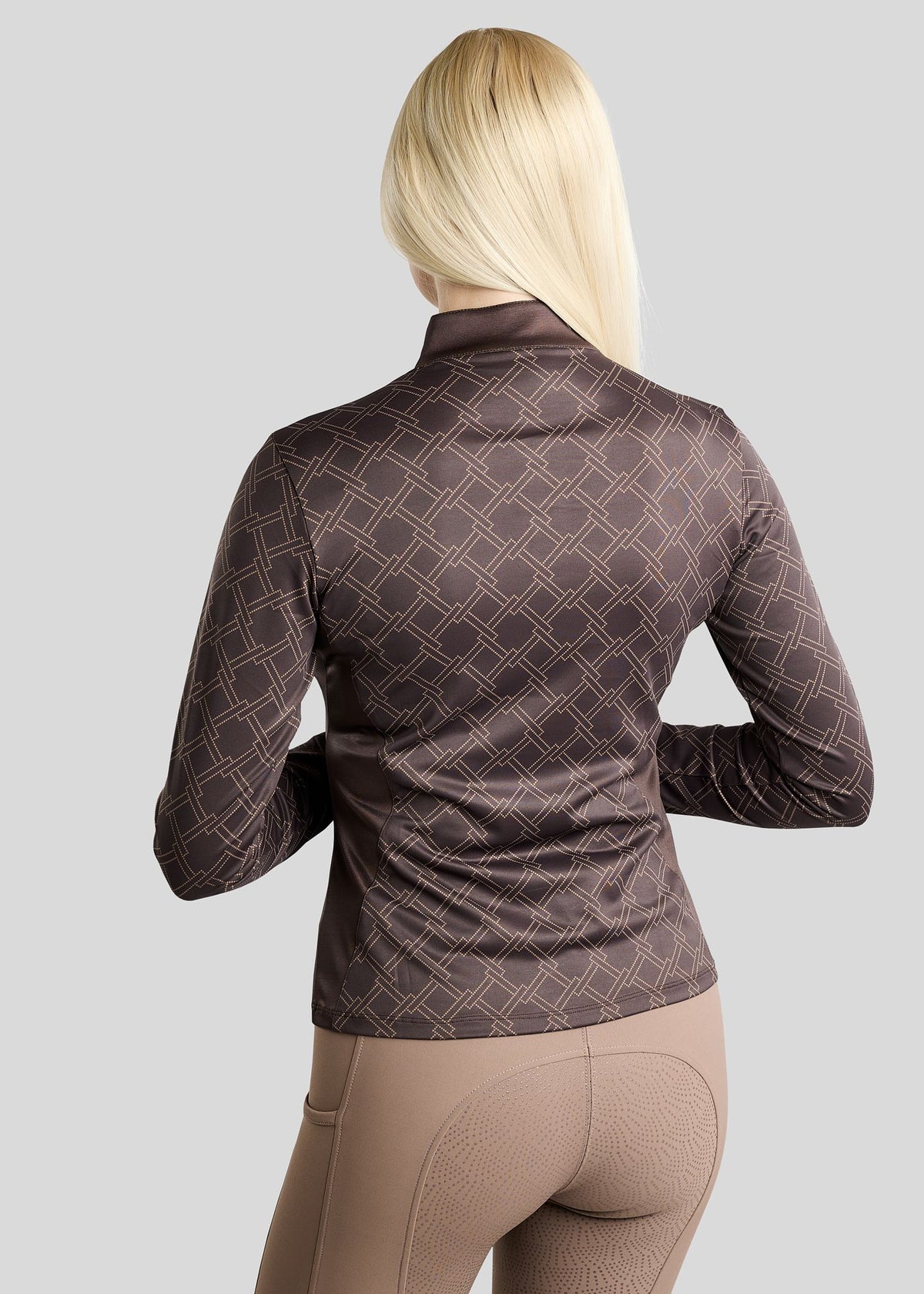MeLeia Polo Ternet Lumber Check manga larga - Black Peony