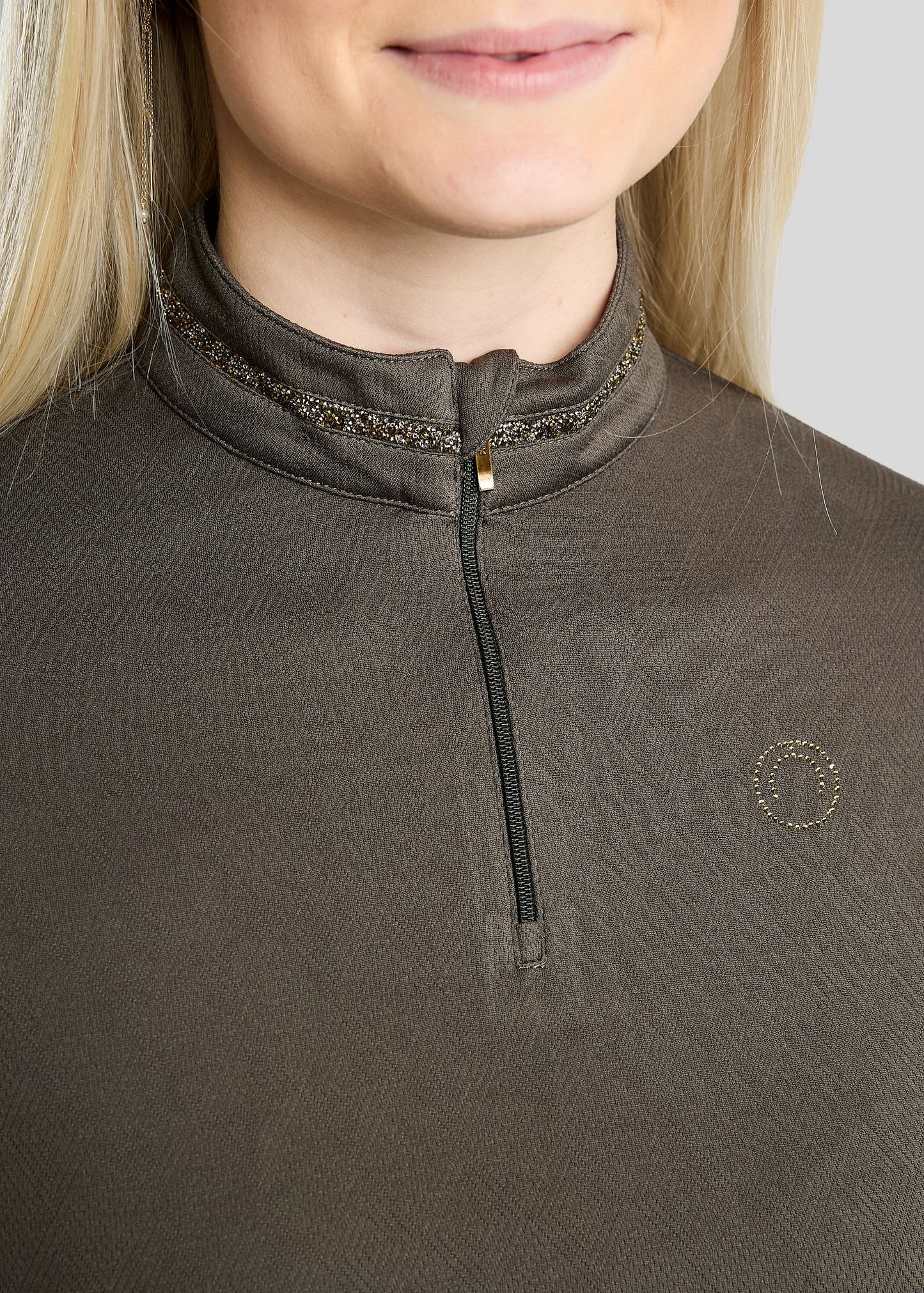 MoEkta Polo Jacquard manga larga - Forest Green