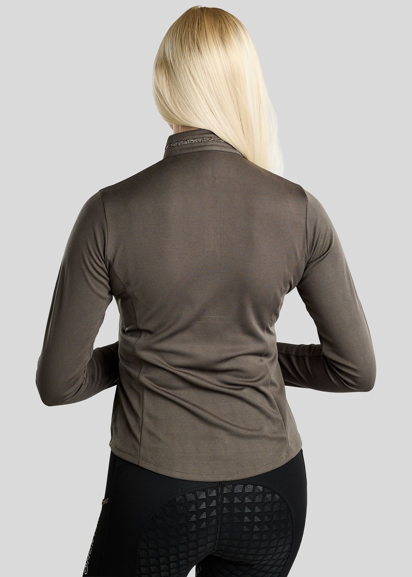 MoEkta Polo Jacquard manga larga - Forest Green