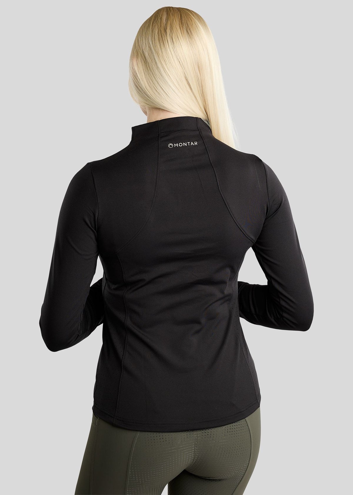 MoZida polo REFINED manga larga - Negro